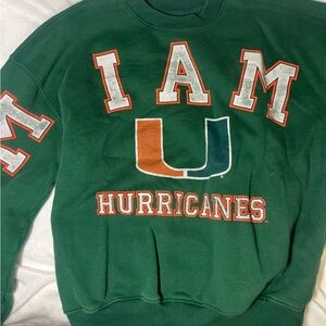 umiami green crewneck hollister